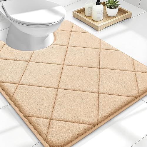 Miniatura 232 de OLANLY Tapete de baño de espuma viscoelástica de 24 x 16 pulgadas, ultra suave y absorbente, lavable a máquina, cómodo tapete de baño para suelo de