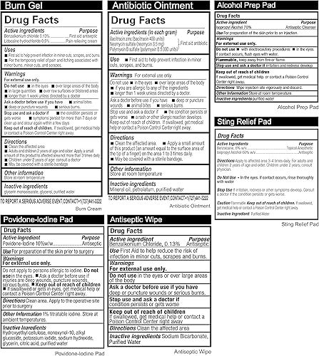 Miniatura 8 de General Medi Kit de primeros auxilios de 360 piezas, caja de primeros auxilios grande completa que contiene suministros médicos de primera calidad