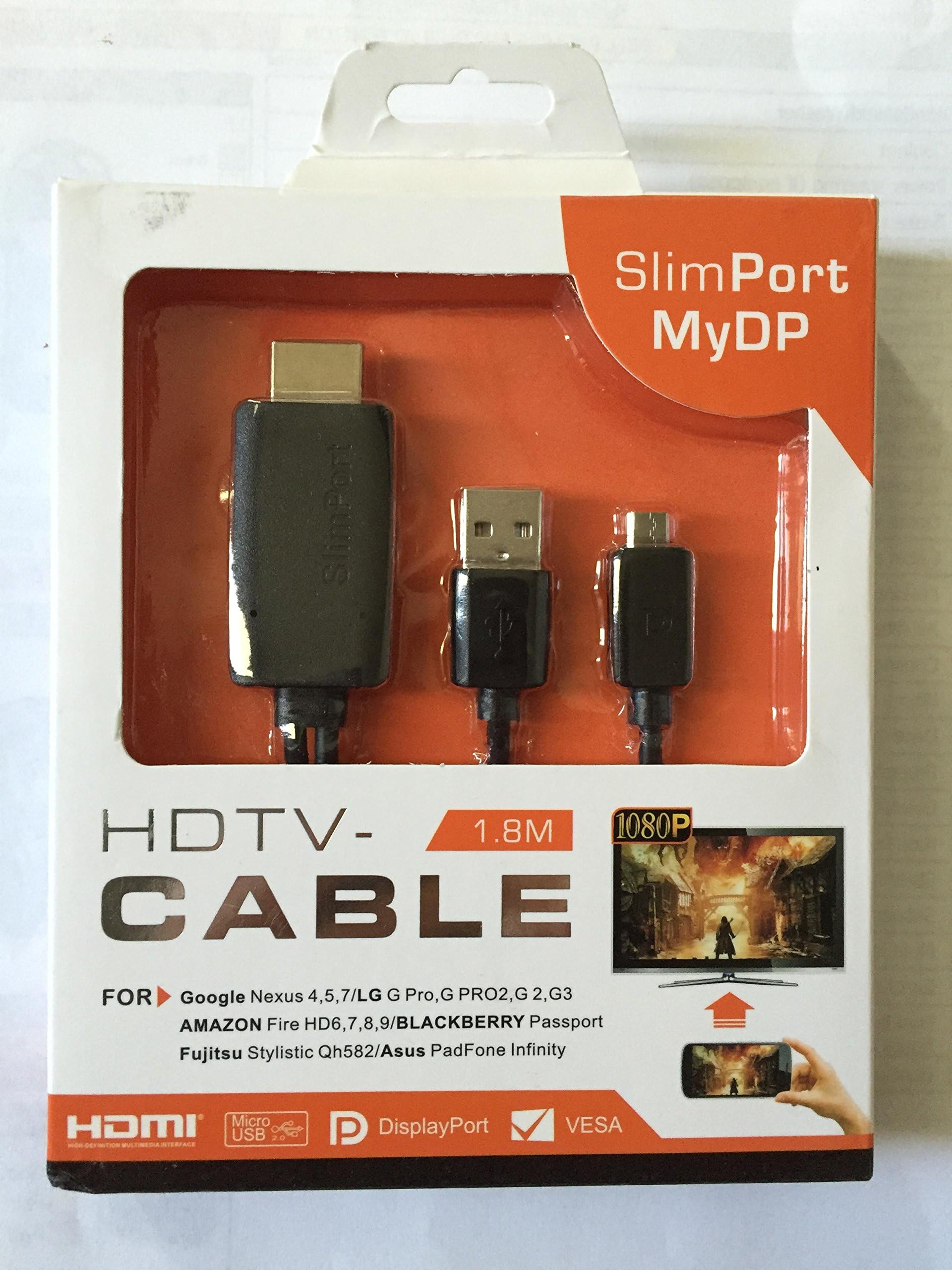 MyDP to HDMI HD TV Adapter Converter Cable Amazon Fire HD6 HD7 HDX8.9 LG G Pro G2 G3 G4 G Pad 8.3 Nexus 4 5 7