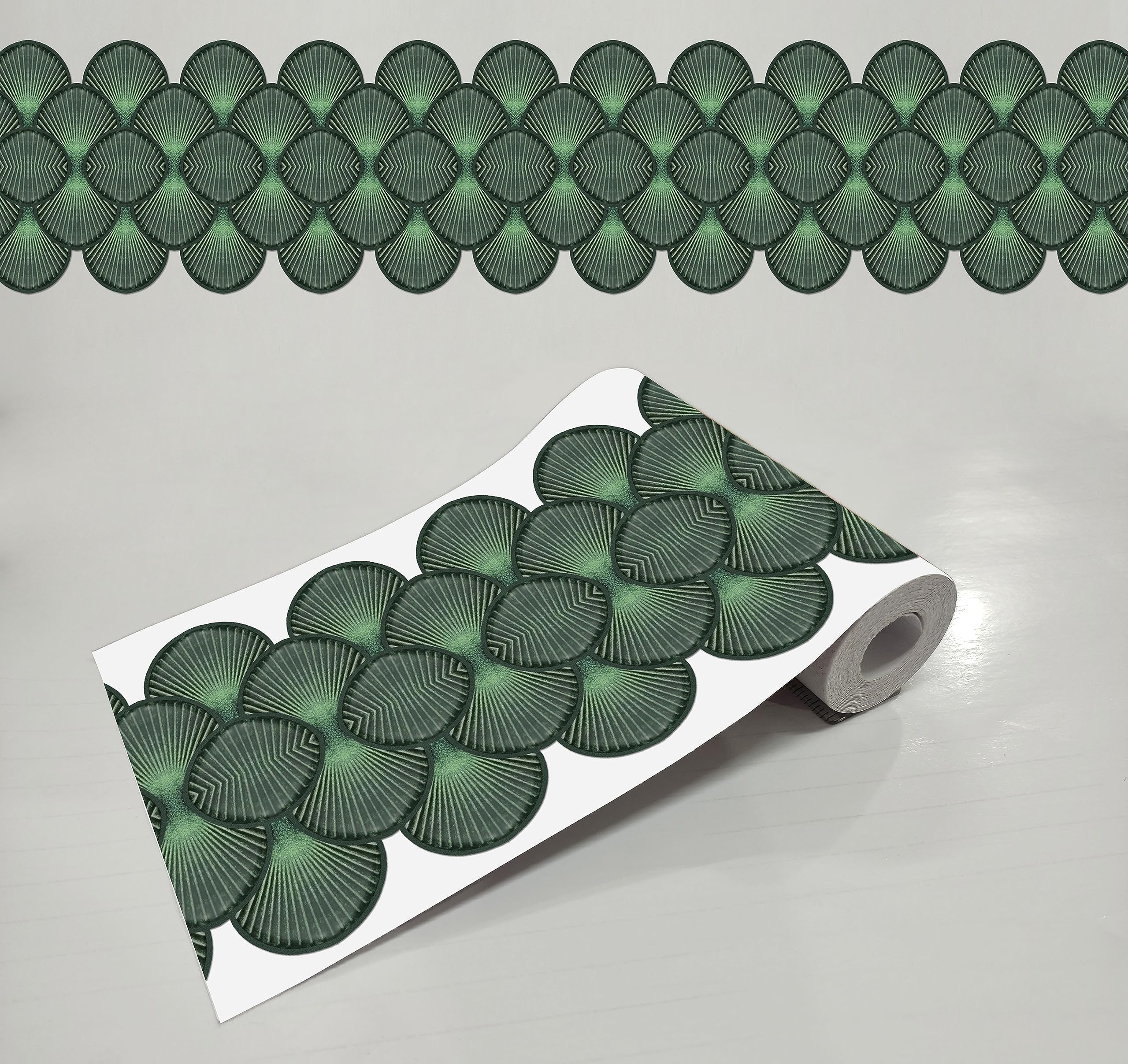 WallDesign Green Matrix Shell Tile Sticker - 6.25 in X 30 Feet Self-Adhesive Durable Border Roll for Bathroom, Kitchen, Counter, Wall, Home Decoration (B0CD2LFMJB) Amazon Price History, Amazon Price Tracker