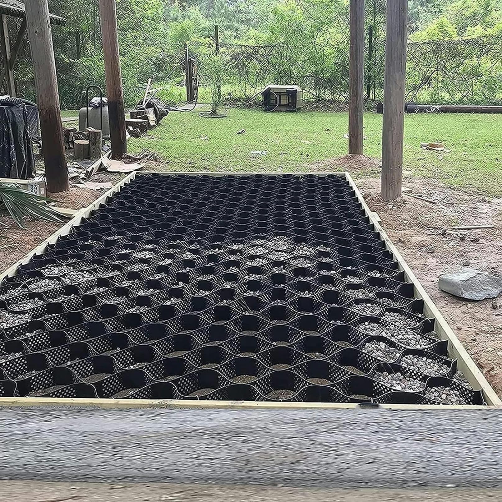 Pavimentazione a griglia di ghiaia per stabilizzazione del vialetto Sistema permeabile profondo 5 cm per patii vialetti leggeri per veicoli di parcheggio erba e aree di ghiaia.