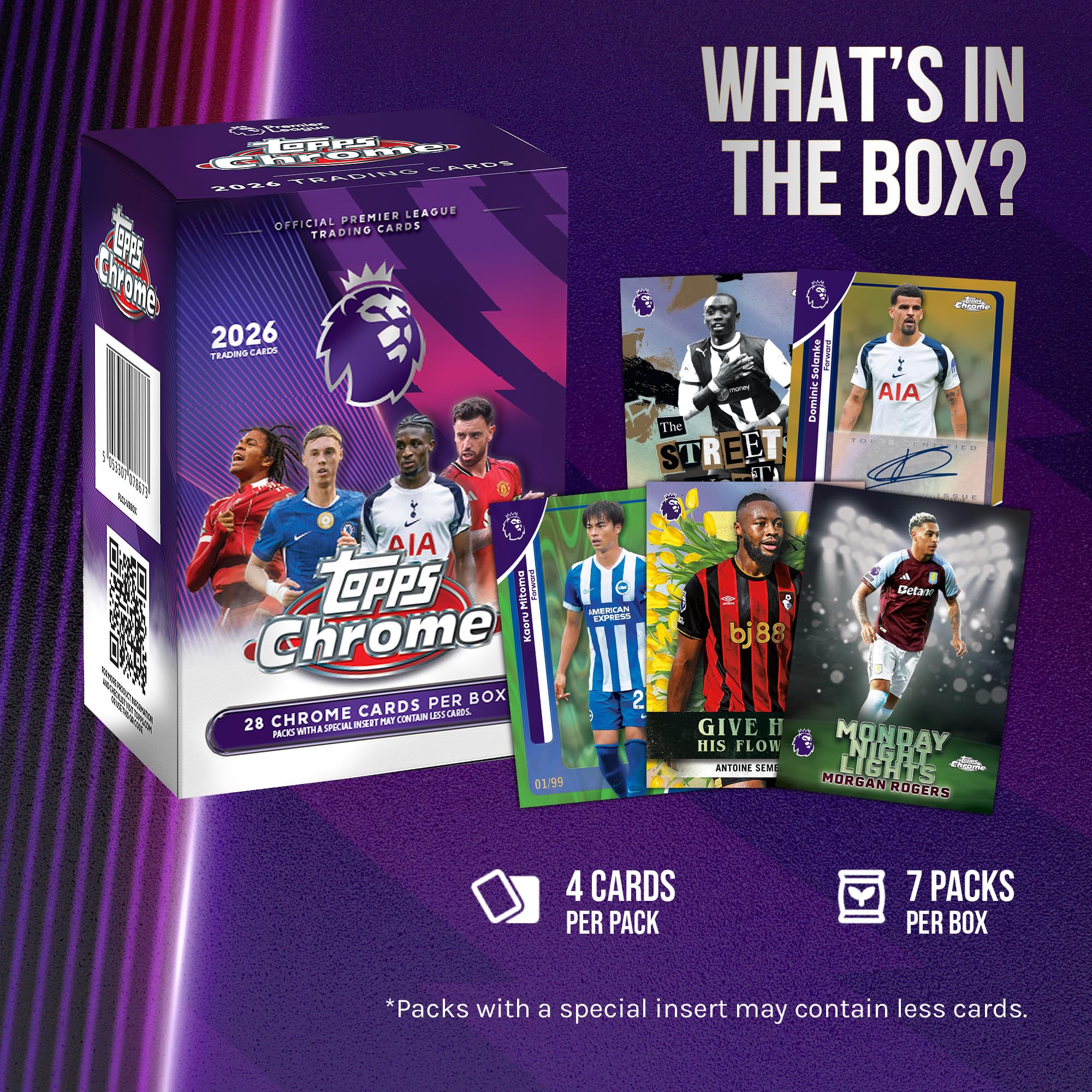 Topps Premier League 2026 Ballon de Football chromé Boîte économique Scellé en Usine