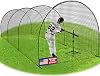 20&30FT Baseball Batting Cages with Frame and Net for Backyard, Baseball Training Equipment Netting with PE Net, Softball Baseball Nets for Batting| Hitting and Pitching Practice