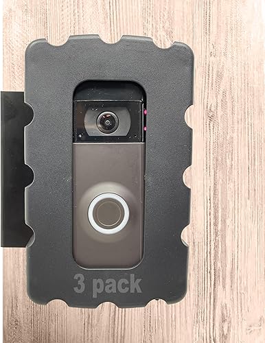 Skywin Soporte de timbre de video con anillo  Compatible con timbre inalámbrico  Sin taladro, fácil de instalar, soporte antirrobo para timbre de