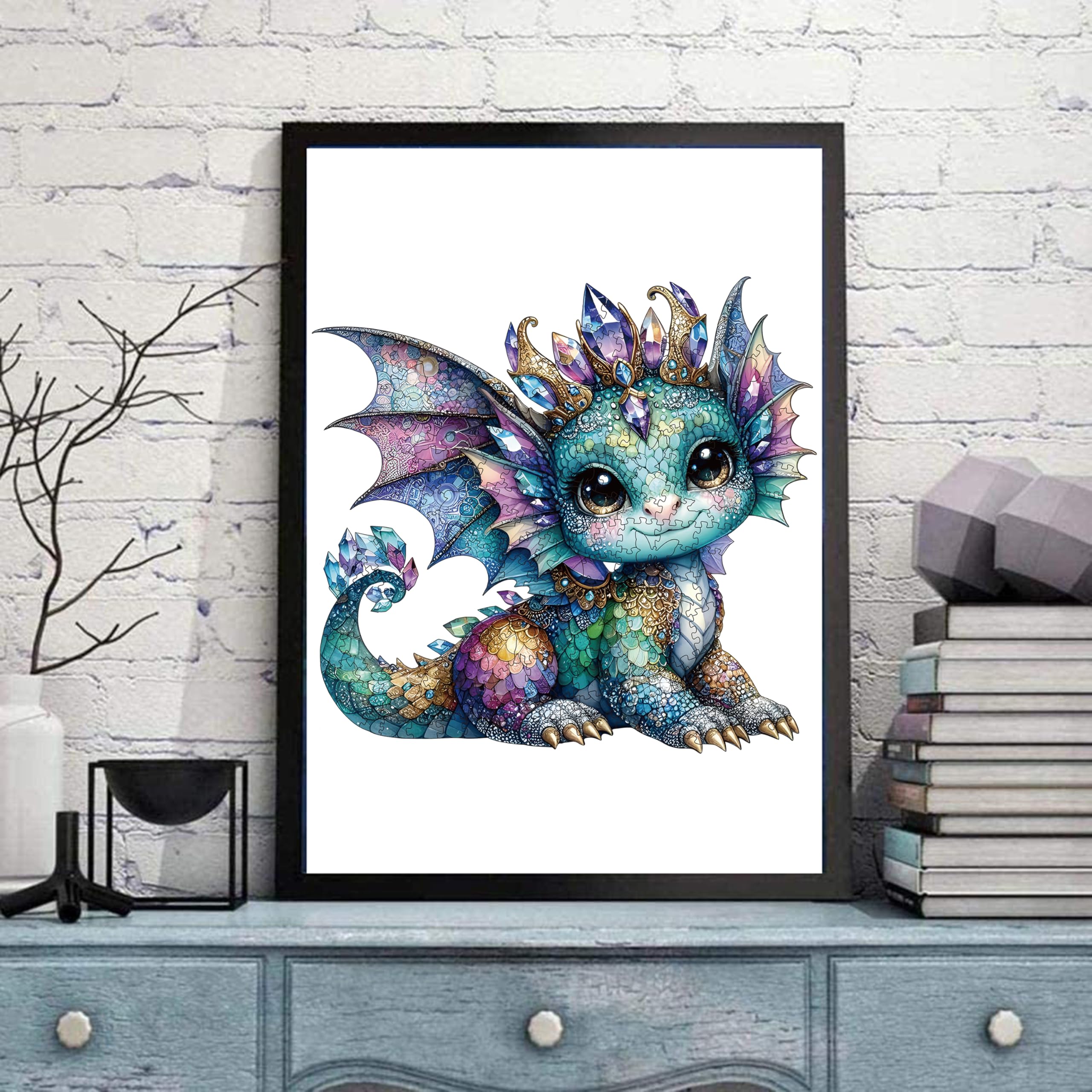 Wooden Puzzles for Adults 200 pcs Dragon Wooden Jigsaw Puzzles for Adults,Irregular shape animal puzzle, Puzzle 3, 200 Pieces - Image 6