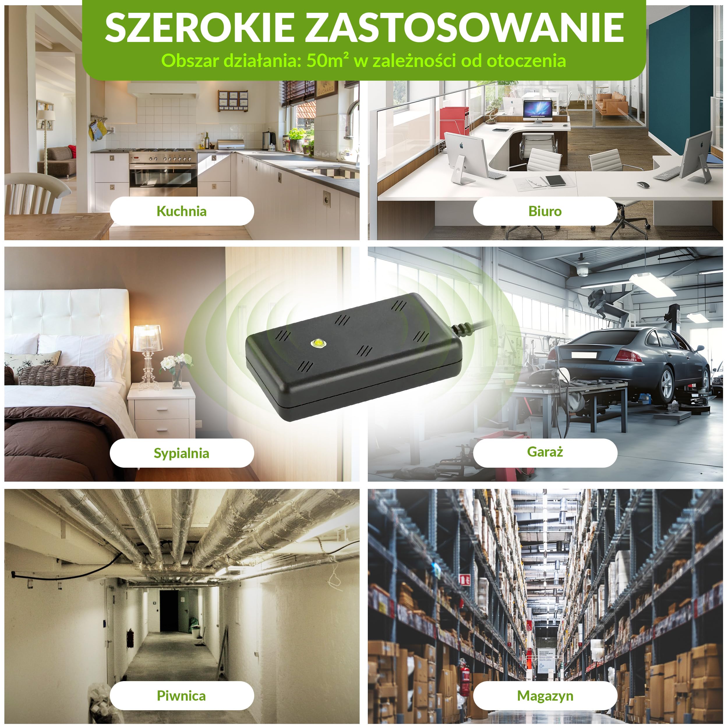 ISOTRONIC Odstraszacz kun, myszy i szczurów – Ultradźwięki i światło LED – Do domu, garażu i na strych – Skuteczna ochrona przed gryzoniami – Zasięg 50 m² (3 sztuka)