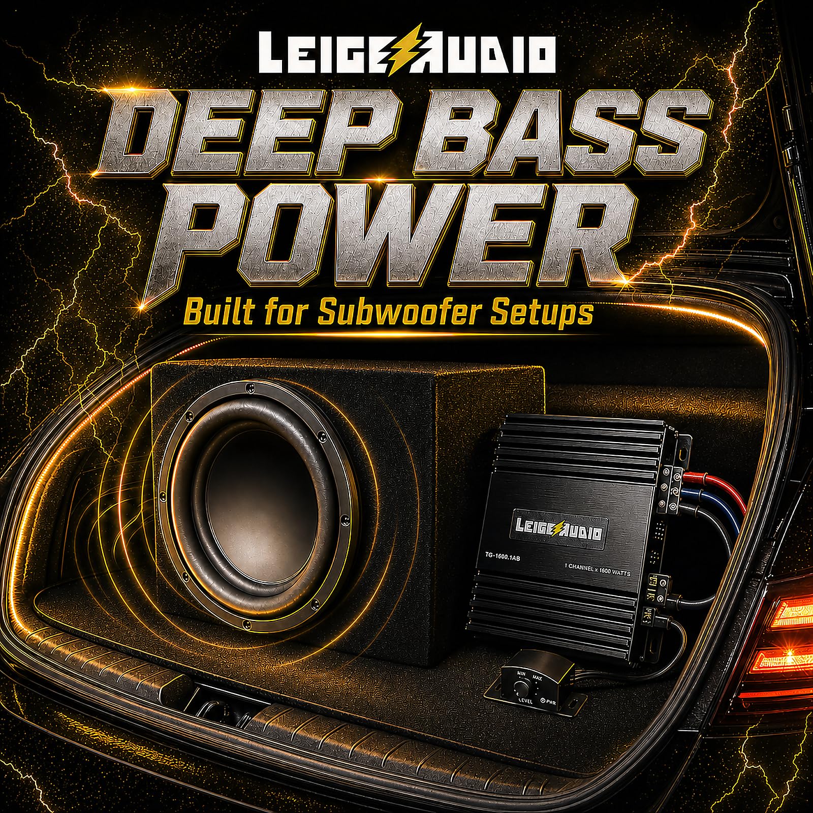 Wzmacniacz monoblokowy 1600 W, klasa A/B, zdalne sterowanie subwooferem, zasilacz Mosfet, wzmacniacze subwoofera do samochodowych głośników audio