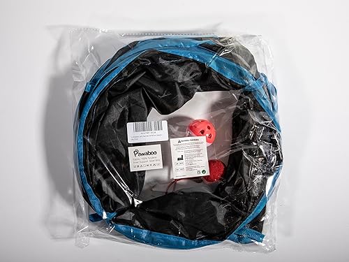 Miniatura 8 de Pawaboo Juguetes para gatos, túnel para gatos, túneles en forma de S, 9.8 x 38.2 in, extensible, plegable, tienda de campaña interactiva, laberinto,