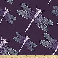 Vista 27 de Ambesonne - Tela de helado por The Yard, deliciosos alimentos fríos de verano en conos estilo Kawaii patrón ilustrado, tela decorativa