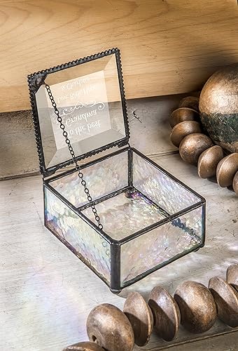 Miniatura 3 de Caja de cristal personalizada regalo de la abuela caja de joyería recuerdo tocador organizador decorativo vitrina cumpleaños día de la madre Nana