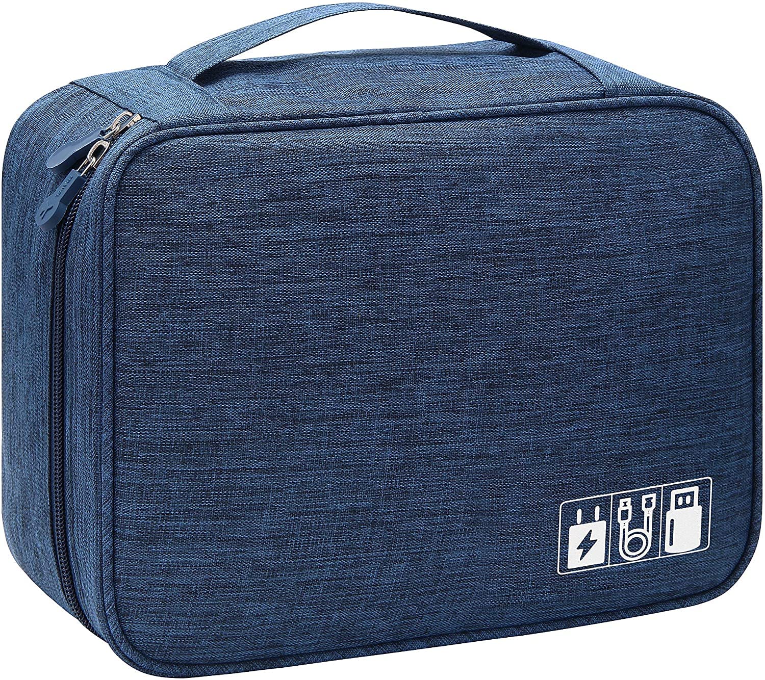 FowWelt Electronics Accessories Organizer Bag, Universal Carry Travel Gadget Bag for Cables, Plug and More, Perfect Size Fits for Pad Phone Charger Hard Disk (Navy Blue) (B09V1LVDT3) Amazon Price History, Amazon Price Tracker