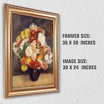 Amazon.co.jp: ピエール=オーギュスト・ルノワール作 菊の花束 絵画