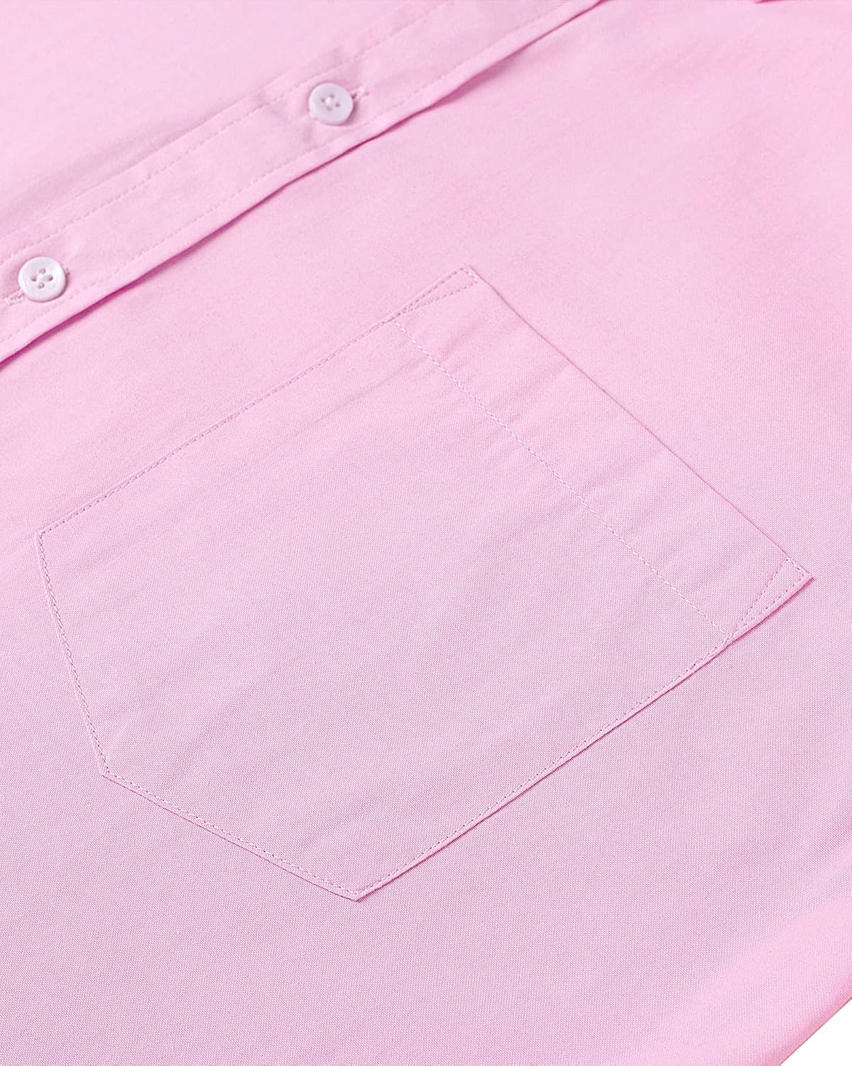 Alimens & Gentle Men's Short Sleeve Oxford Shirt Regular Fit Button Down Collar Shirts with Pocket - Image 4