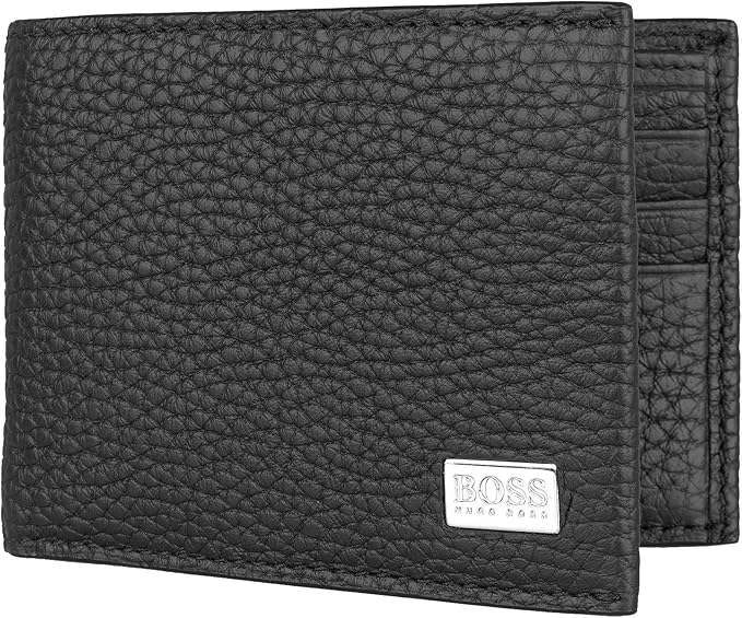 Hugo Boss Crosstown 6 CC Black Leather Wallet 50390404 One Size