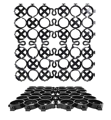 TRUEGRID | PRO LITE Permeable Paver | Driveway, Grass, Shed Base, Patio, RV Pad, Gravel, DIY Outdoor | 120,000 lb Load Class | All-Weather | Easy Install | Pack of 18 (72 Square Feet)