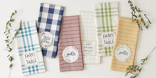 Miniatura 6 de DII Home Sweet Farmhouse Kitchen Collection, Dishtowel Set, 18x28, Storm Blue, 4 Count