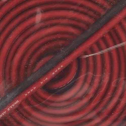 Miniatura 3 de Bullz Audio BPES10.25 - Bobina de cable para altavoz de audio para el hogar del automóvil, calibre 10, calibre 10, 25 pies (rojo transparente)