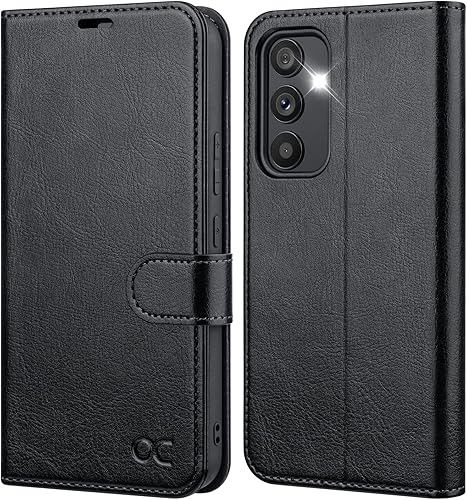 OCASE Funda tipo cartera para Galaxy A54 5G con bloqueo RFID, soporte para tarjetas de crédito, función atril, piel sintética, funda para libro tipo