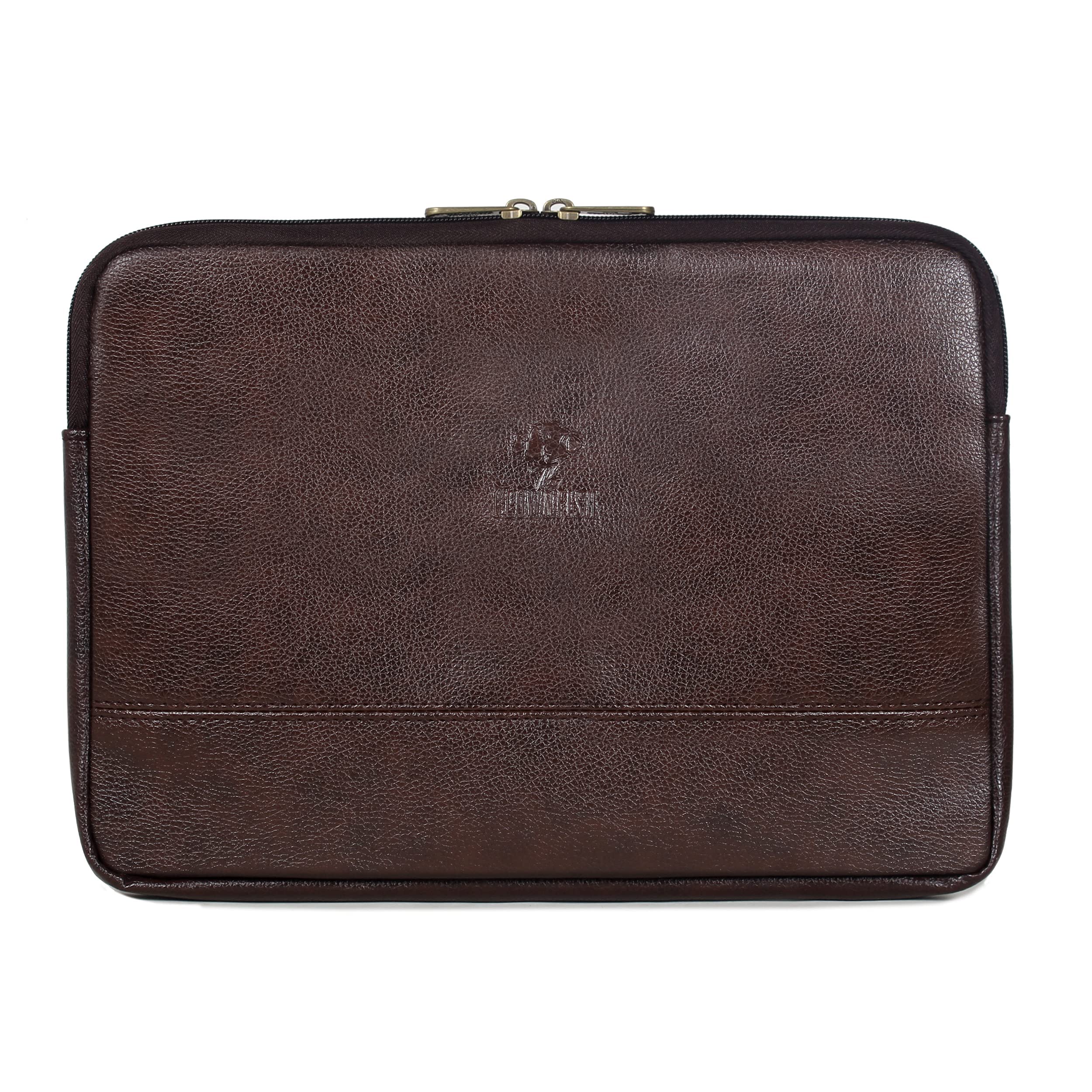 THE CLOWNFISH Pascal Faux Leather Unisex 17 Inch Tablet Case Laptop Bag (Dark Brown) (B0BGH59KJ6) Amazon Price History, Amazon Price Tracker