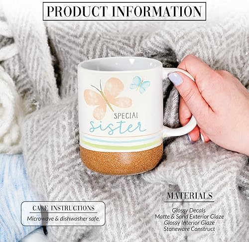 Miniatura 2 de Pavilion - Taza de café de 16 onzas, 16.0 fl oz, taza de té, a rayas, fondo esmaltado, acuarela, mejor amiga, amiga, mamá, abuela, hermana, hija,