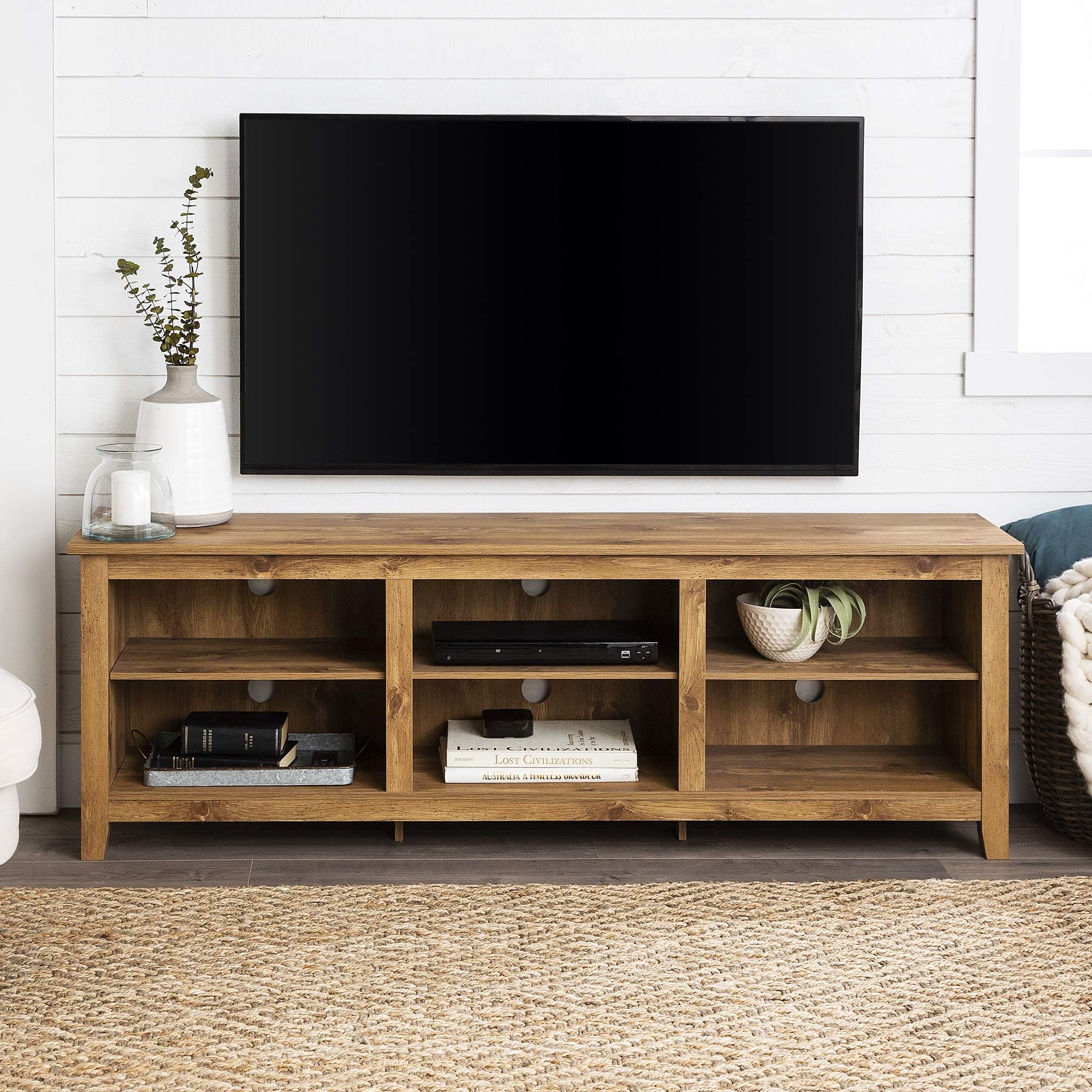 Home Accent Furnishings Tucker 70 Inch Television Stand in Barnwood