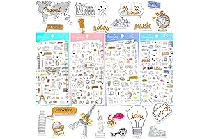 Holiday Scrapbook Stickers Set for Travel Hobby