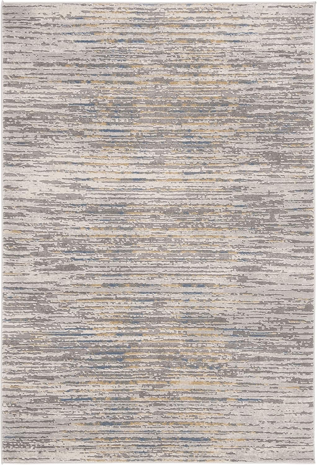 Safavieh Meadow Collection 4' x 6' Grey Gold MDW179D Modern Abstract Area Rug