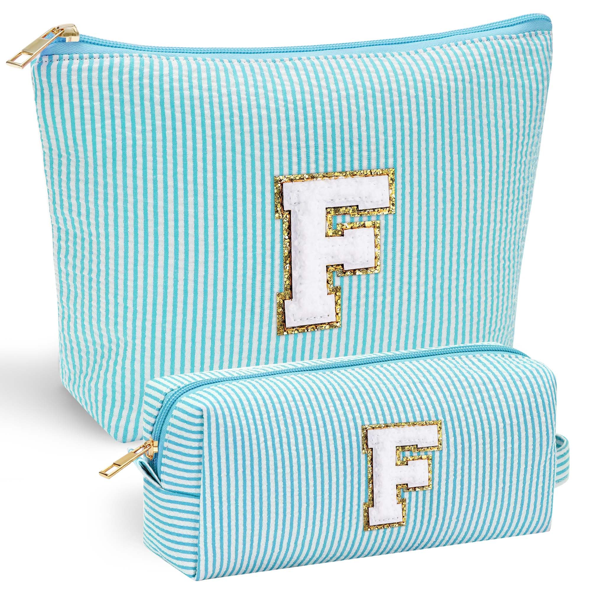 Parima Personalised Gifts for Girls Women - Personalised Make up Bag Initial Make up Bags A Preppy Stuff Birthday Gifts for Women Gift for Girl Womens Girlfriend Teenage Girls Gift Makeup Bag — view 83