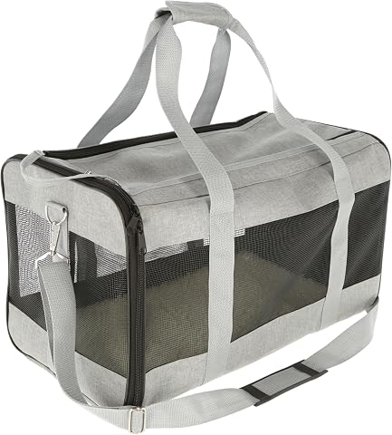 Kerbl Pet Borsa da trasporto Casual, Trasportino per cani, Borsa da trasporto, Grigio, 41x28x29 cm, Poliestere, Cani...