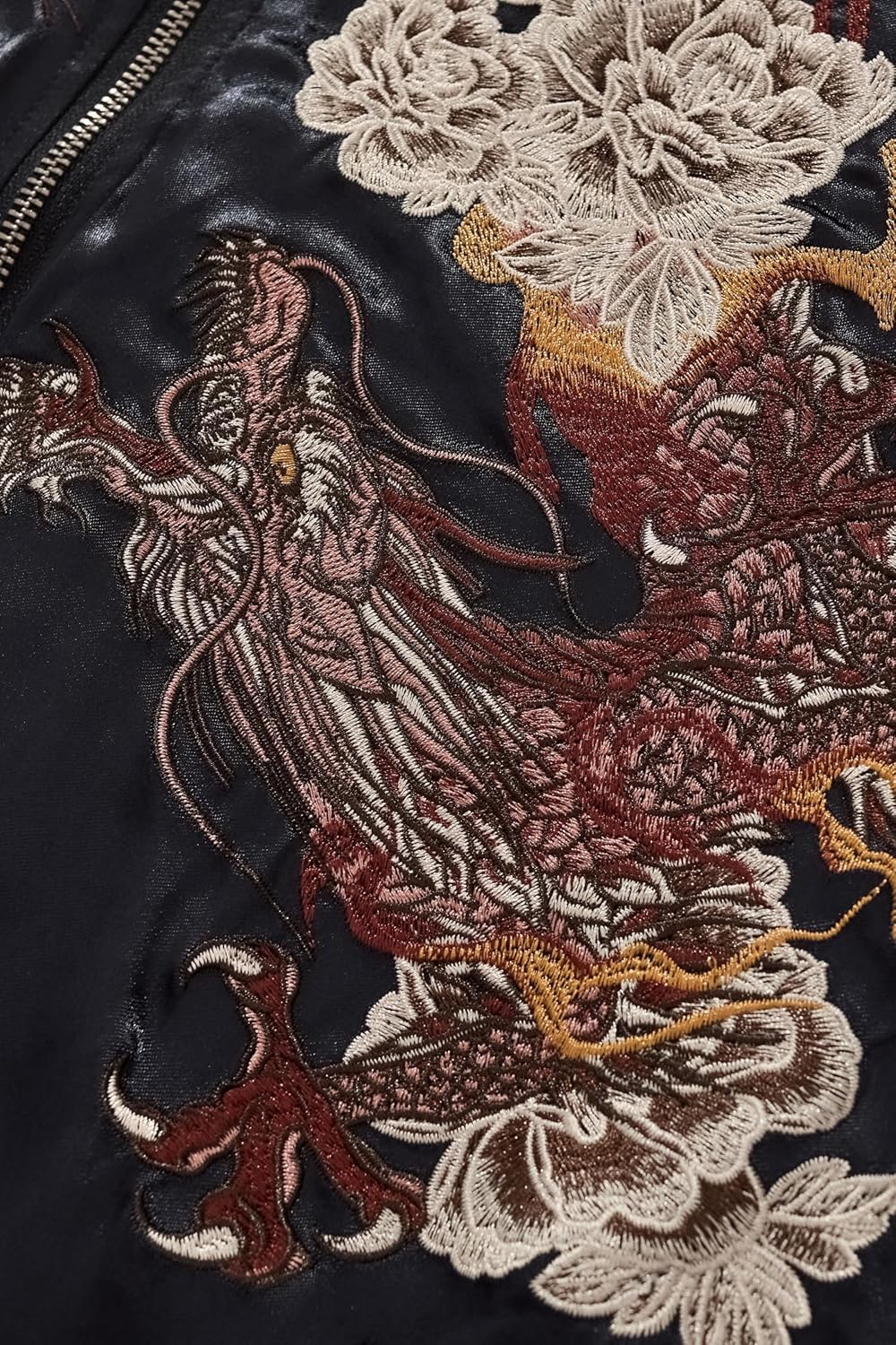 Dragon Tiger Embroidered Bomber Jacket Japanese Retro Streetwear Spring Fall Satin Varsity Coat for Men Women - Image 5