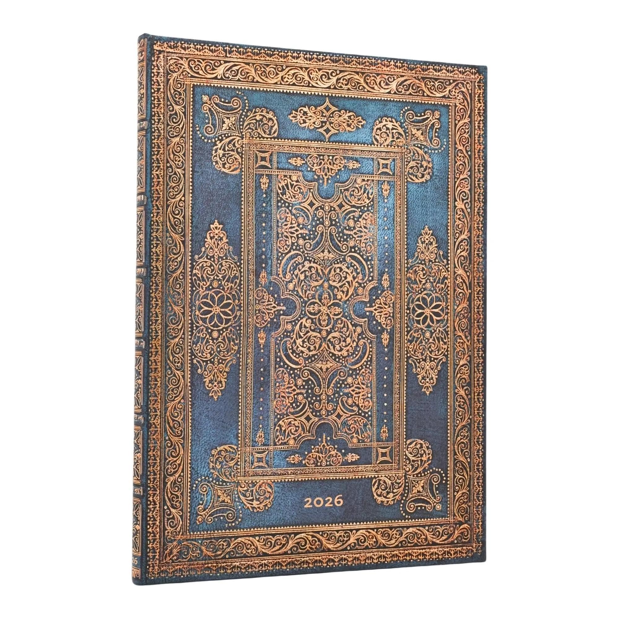 Agenda Paperblanks 2026 Mini - Les Paons De Hafiz, 416 Pages, Fermeture élastique, Couverture Décorée