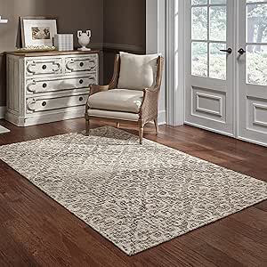 Oriental Weavers Tallavera Hand-Made Wool Area Rug - 55607-10' x 13' - in Brown/Ivory - Global Style, Hand-Made Wool Rugs, Family, Dining, Living Room Rug