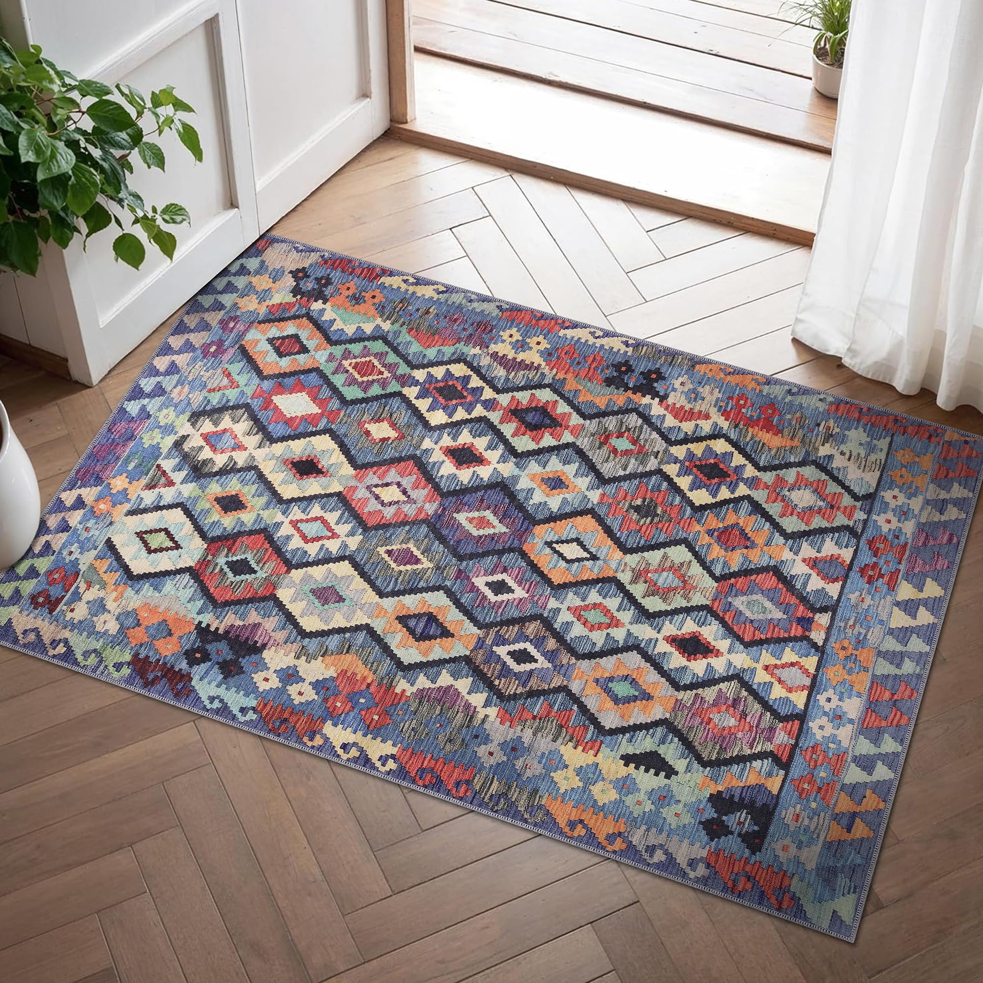 Alfombras lavables para sala de estar que evitan resbalones 1