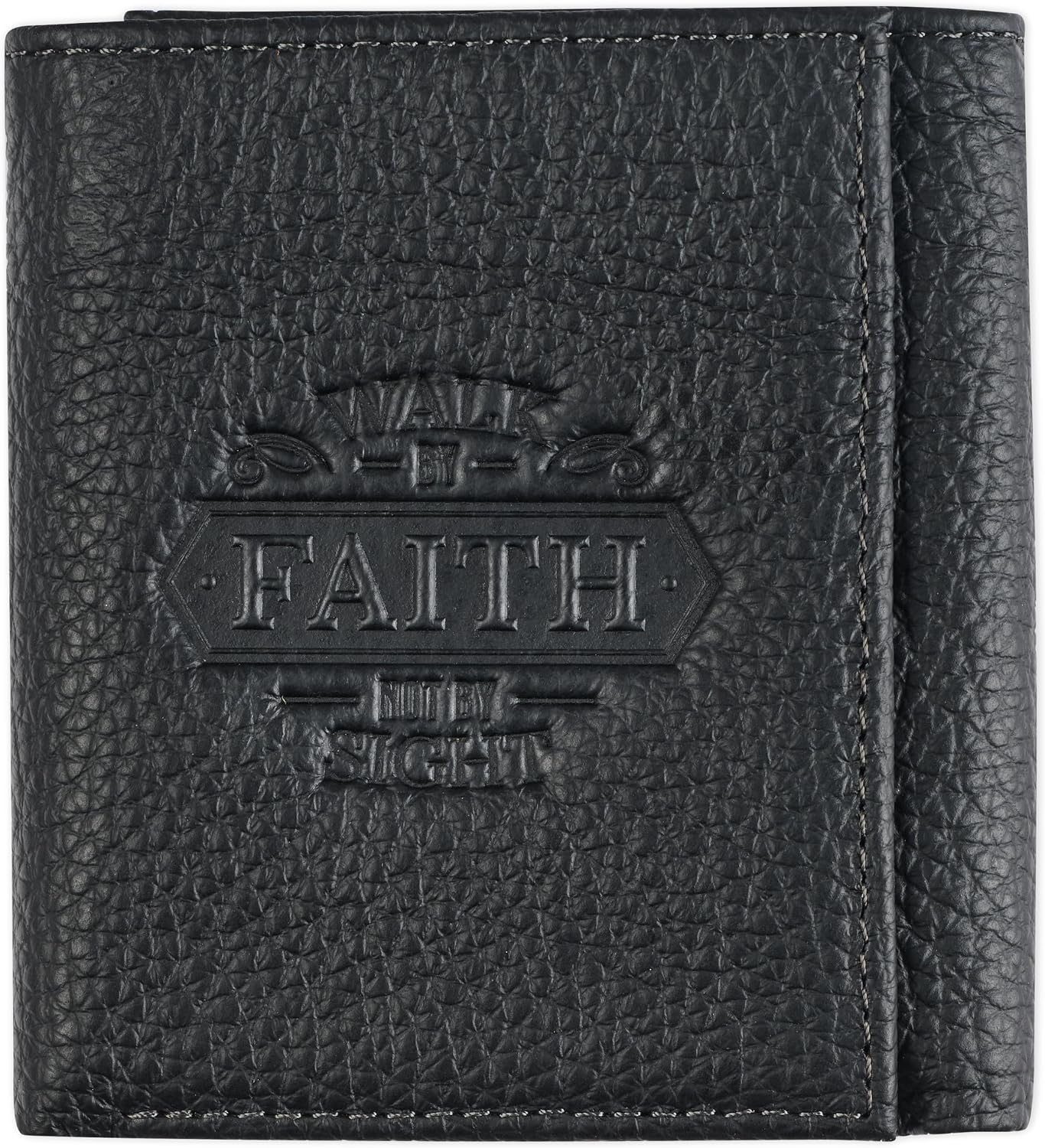 Christian Art Gifts Genuine Full Grain Leather RFID Blocking Scripture Wallets for Men, Bifold & Trifold Designs, Many Slots for Credit Cards, ID, Cash, Photos, Emblems or Debossed, Multiple Colors