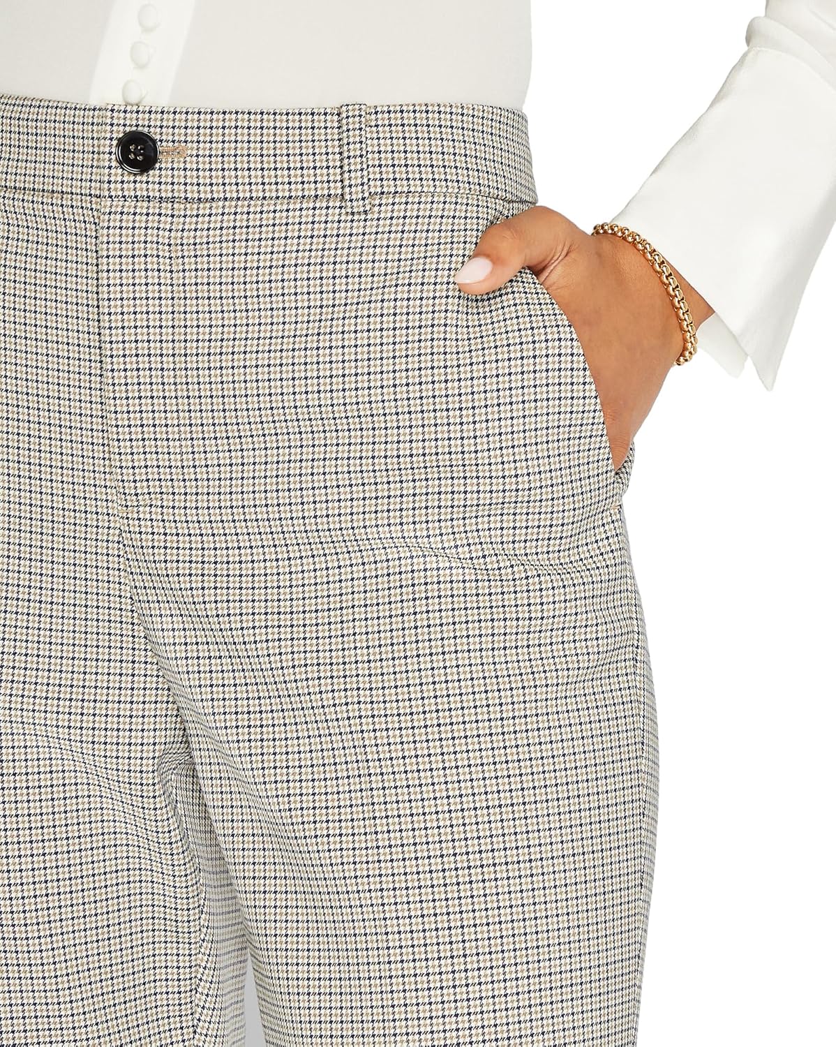Blue Plaid Wool Blend Pant by CLUB MONACO - Image 3