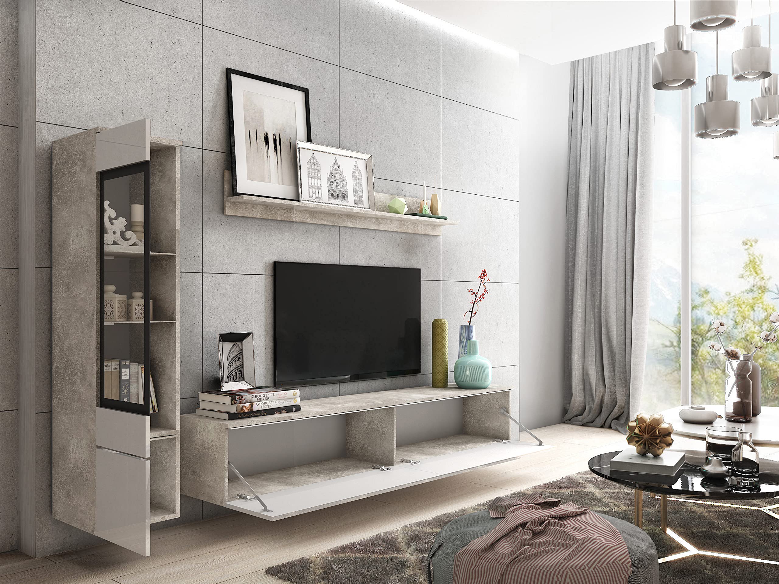 Ensemble de Meubles Slavic - 3 éléments, Meuble TV Moderne et Salon