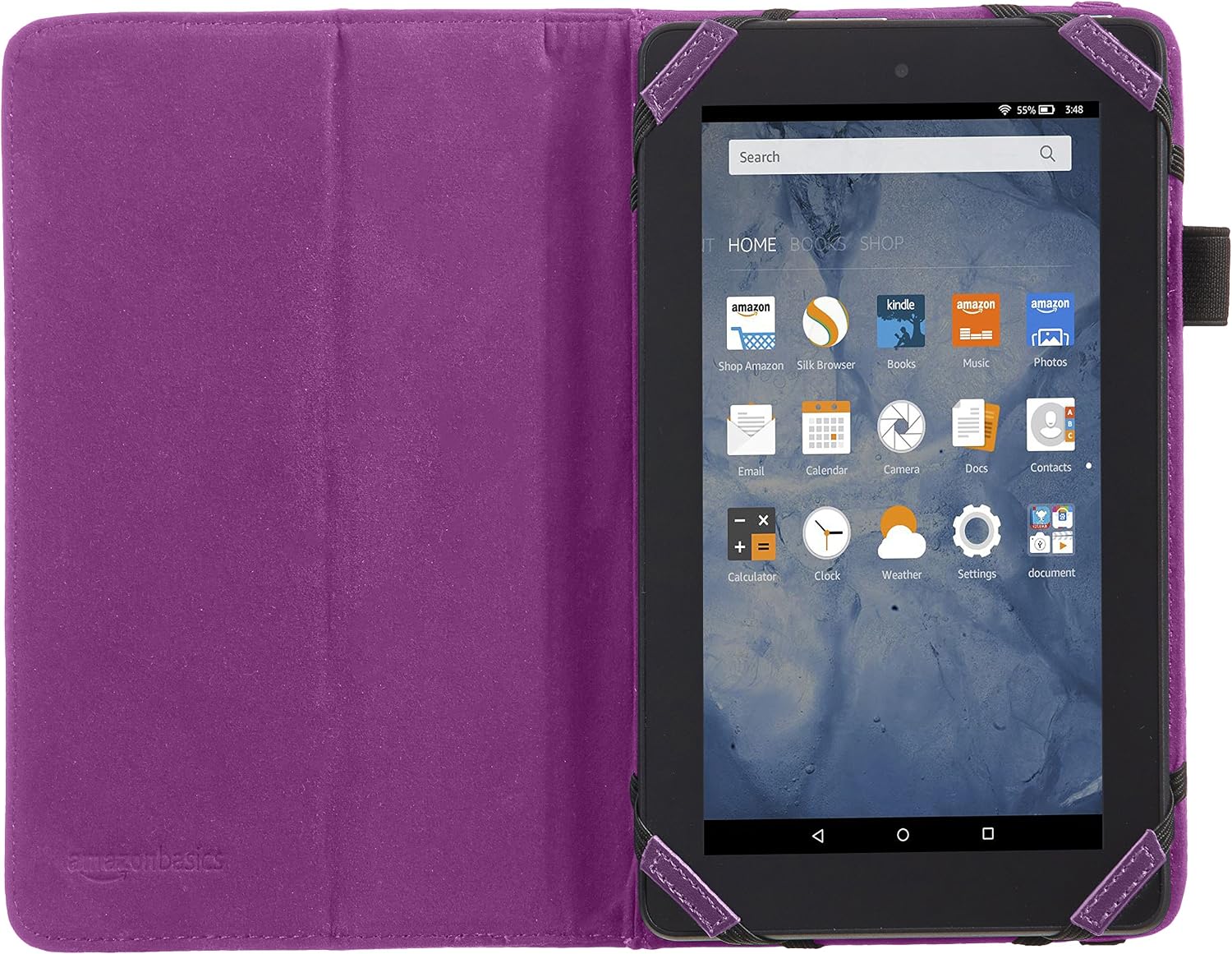 Amazon Basics Kindle Fire Standing Case for 2015 Model - 7 Inch, Purple