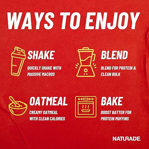 Miniatura 13 de Naturade - Mezcla de bebida natural para ganar peso - Sin gluten, sabor delicioso, 1600 calorías por porción - Ganador de masa con carbohidratos y