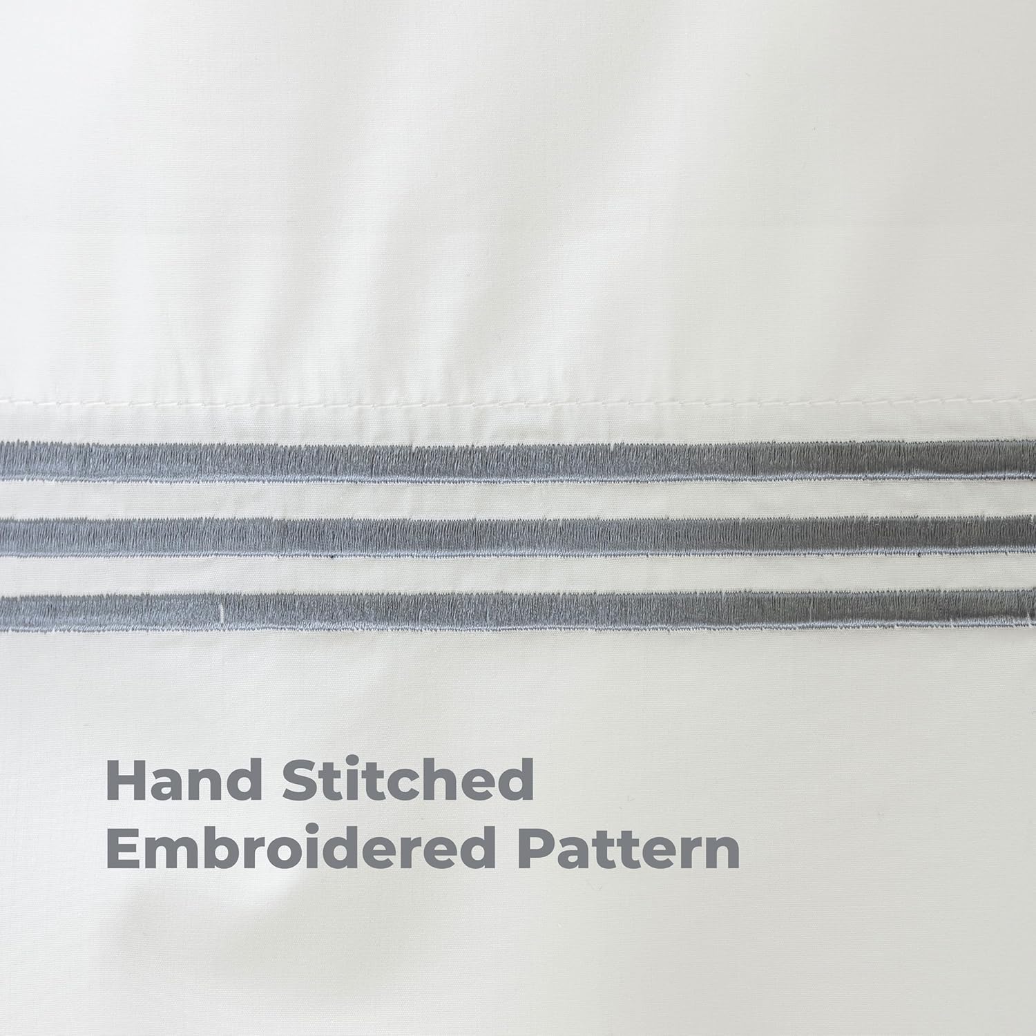 Dreamology Cotton Percale Sheets, Queen Size, 100% Cotton Percale Sheets Set, Cool, Soft, Breathable & Crisp Bedsheet & Pillowcase Sheet Sets,Queen Sheet Set with Deep Pocket Up to 16 Inches (Gray)