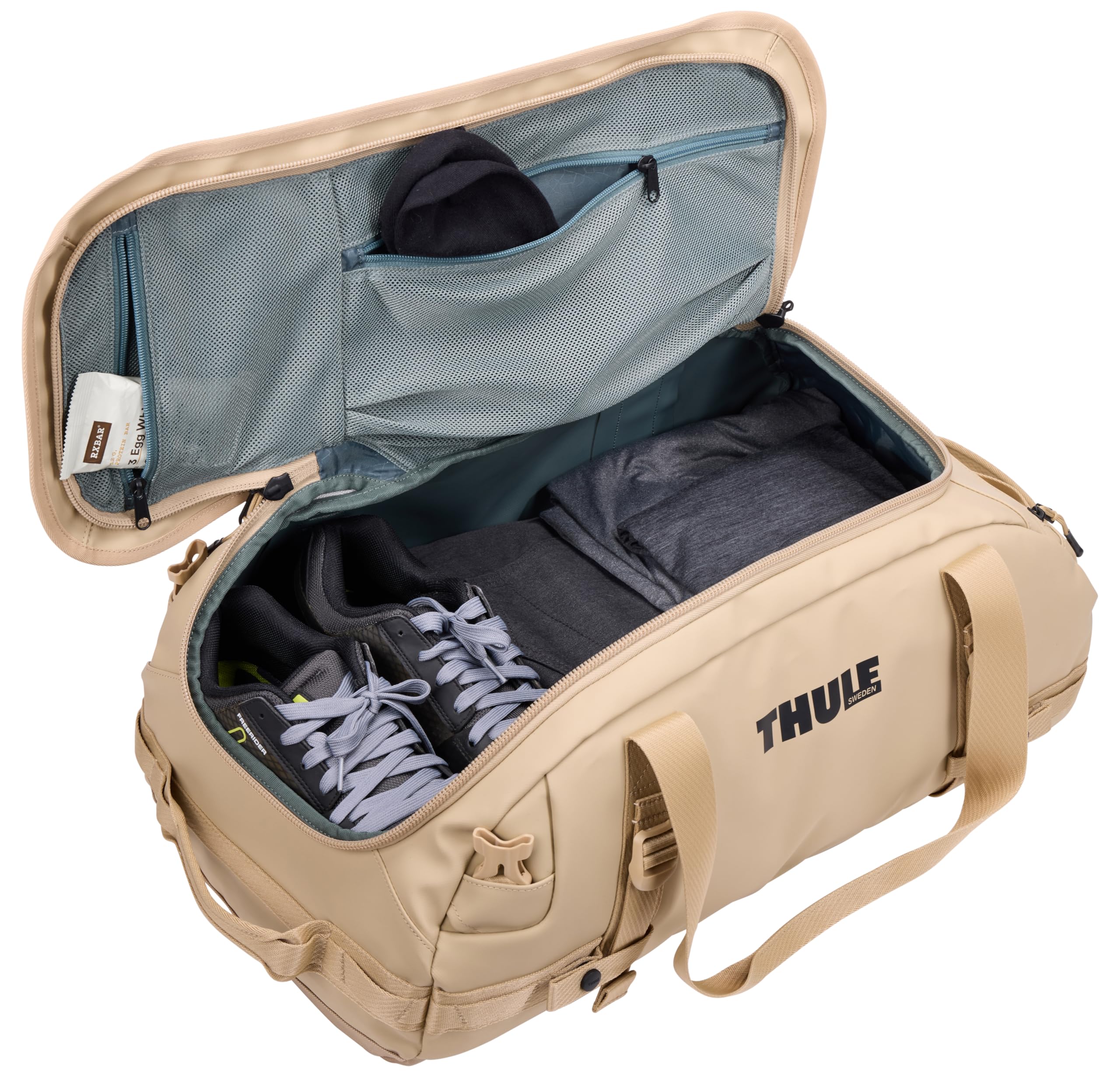 Thule Chasm Torba podróżna 40 l, materiały odporne na warunki atmosferyczne, łatwe pakowanie, przekształca się w plecak, kieszenie wewnętrzne, gotowa do podróży