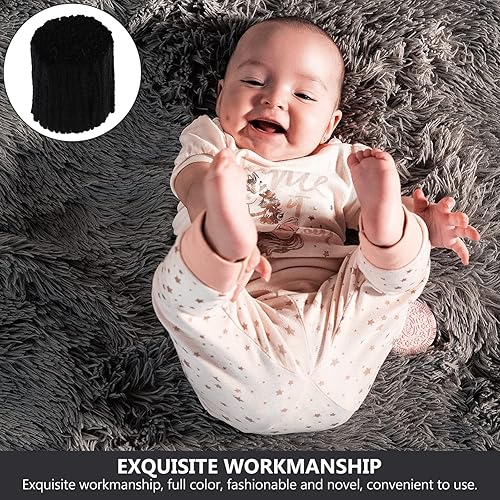 Miniatura 5 de 10 rollos de hilo negro con gancho de pestillo para alfombra, paquetes de hilo precortado, práctico gancho de lana para manualidades, costura,