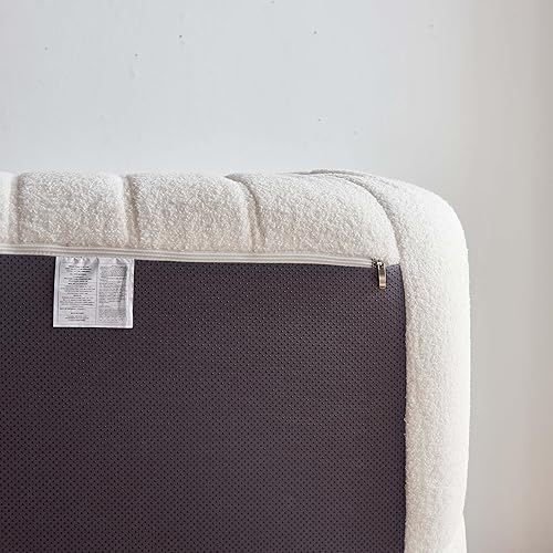 Miniatura 8 de Puf para adultos, sofá biplaza de gran tamaño, silla de chimenea, cómodo sofá perezoso de 2 plazas, puf de espuma viscoelástica para sala de estar,