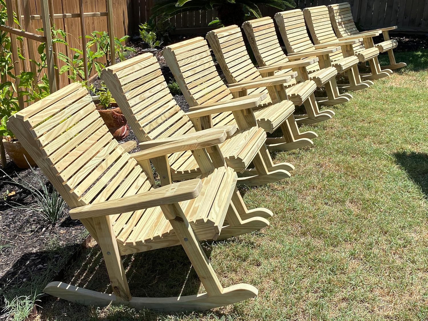Island Crown DIY Outdoor Rocking Chair Project Plan with Templates, Wooden Patio Furniture Building Guide, 1/4-inch MDF Templates, Detailed Instructions