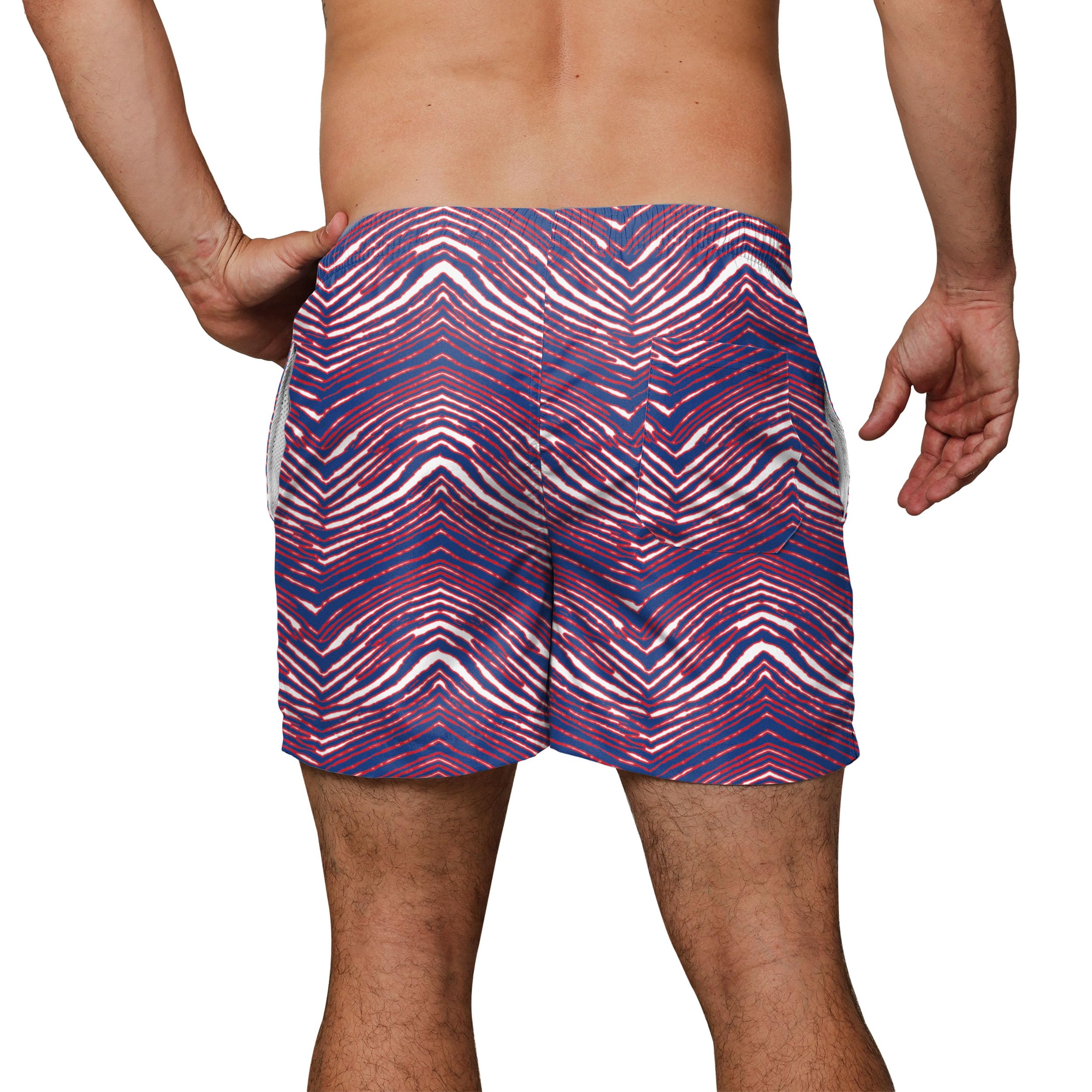 Zubaz Collab NFL Men's Buffalo Bills Exclusive 5.5 Inch Swim Trunk - Mens Extra Large Team Color