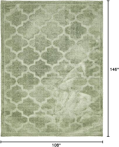 Vista 166 de Unique Loom Trellis Shag Collection Plush Geometric Modern Moroccan Lattice Green Runner Rug (2' 0 x 6' 7)
