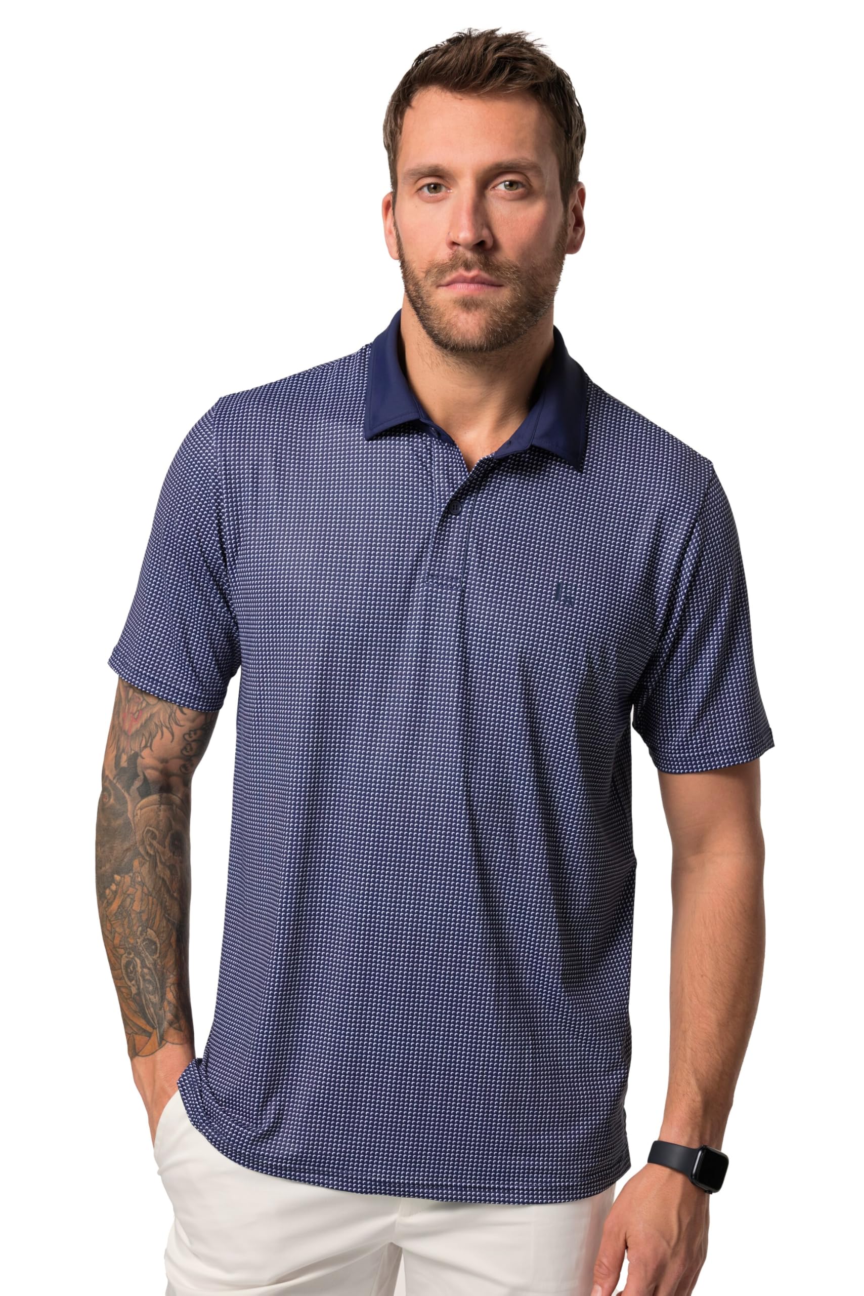 JP 1880 Poloshirt, Golf, Halbarm, Minimalprint, Quickdry 833971