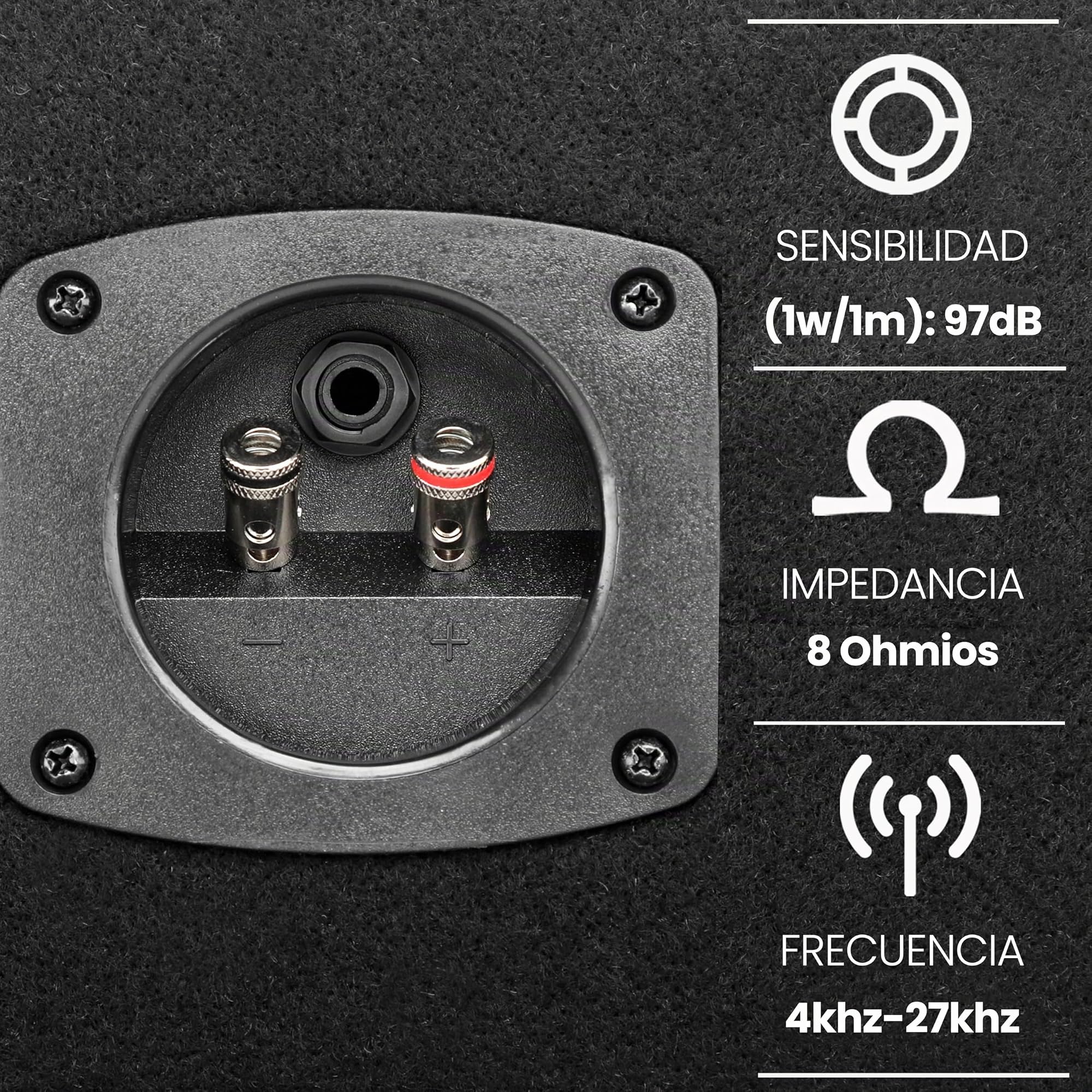PylePro sistema de altavoces, Tweeter de 4 vias, 300V, 150RMS, Impedancia de 8 ohmios, Audio de rango completo