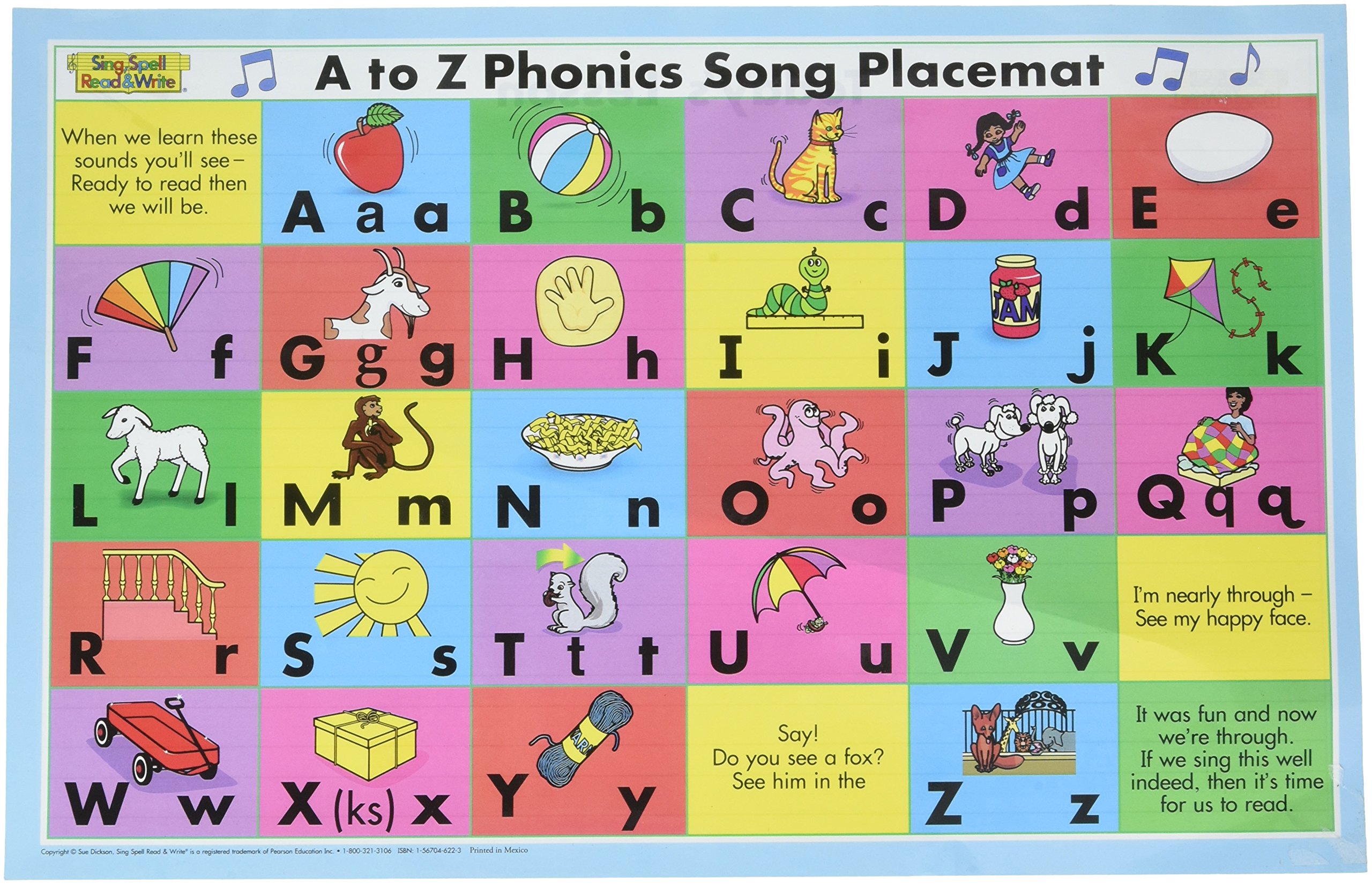 A TO Z PHONICS SONG PLACEMAT SECOND EDITION SING SPELL READ AND WRITE  – January 1, 2000