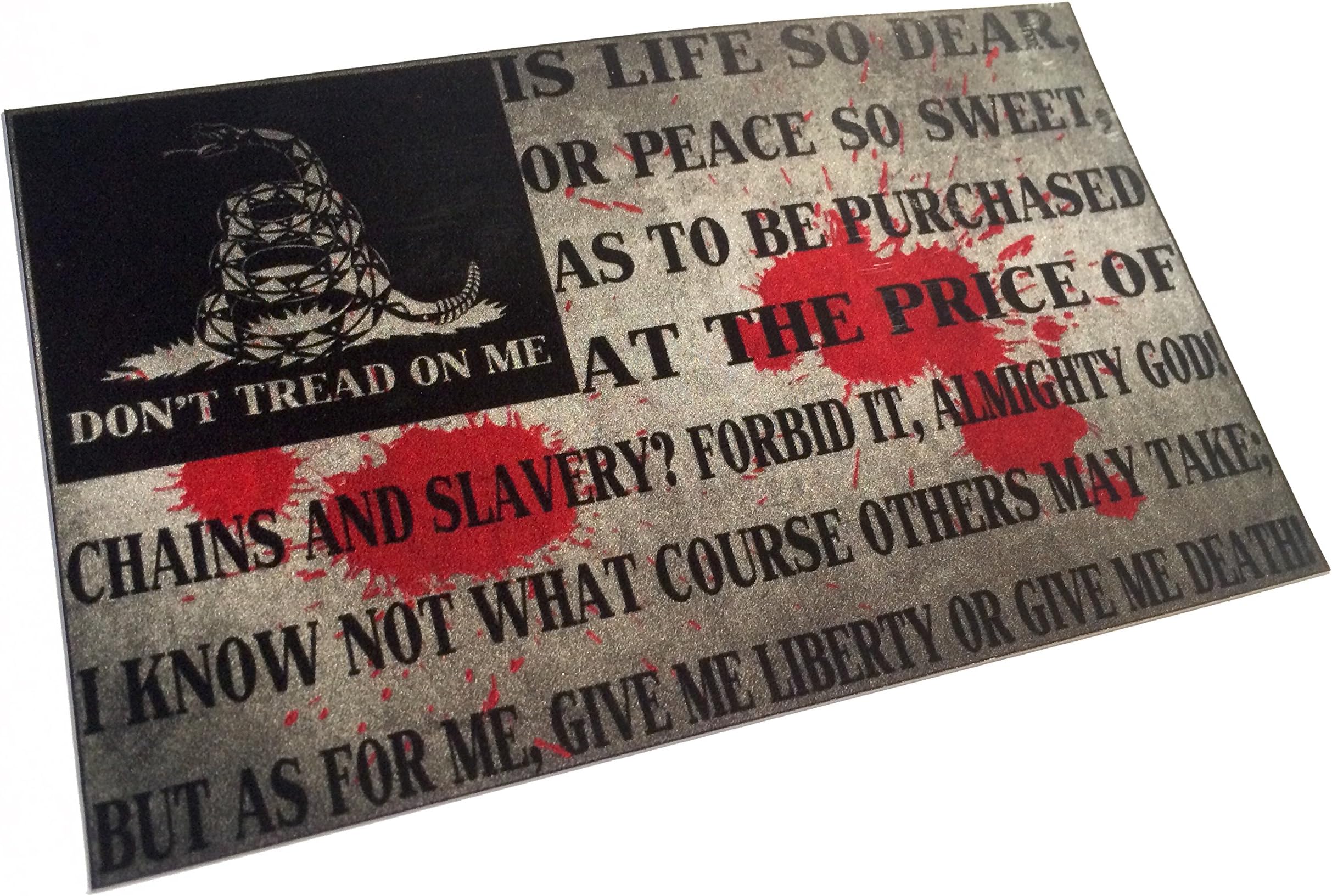 Reflective Vinyl Don't Tread on me, Life is so dear 3x5" Decal give me liberty or give me death sticker
