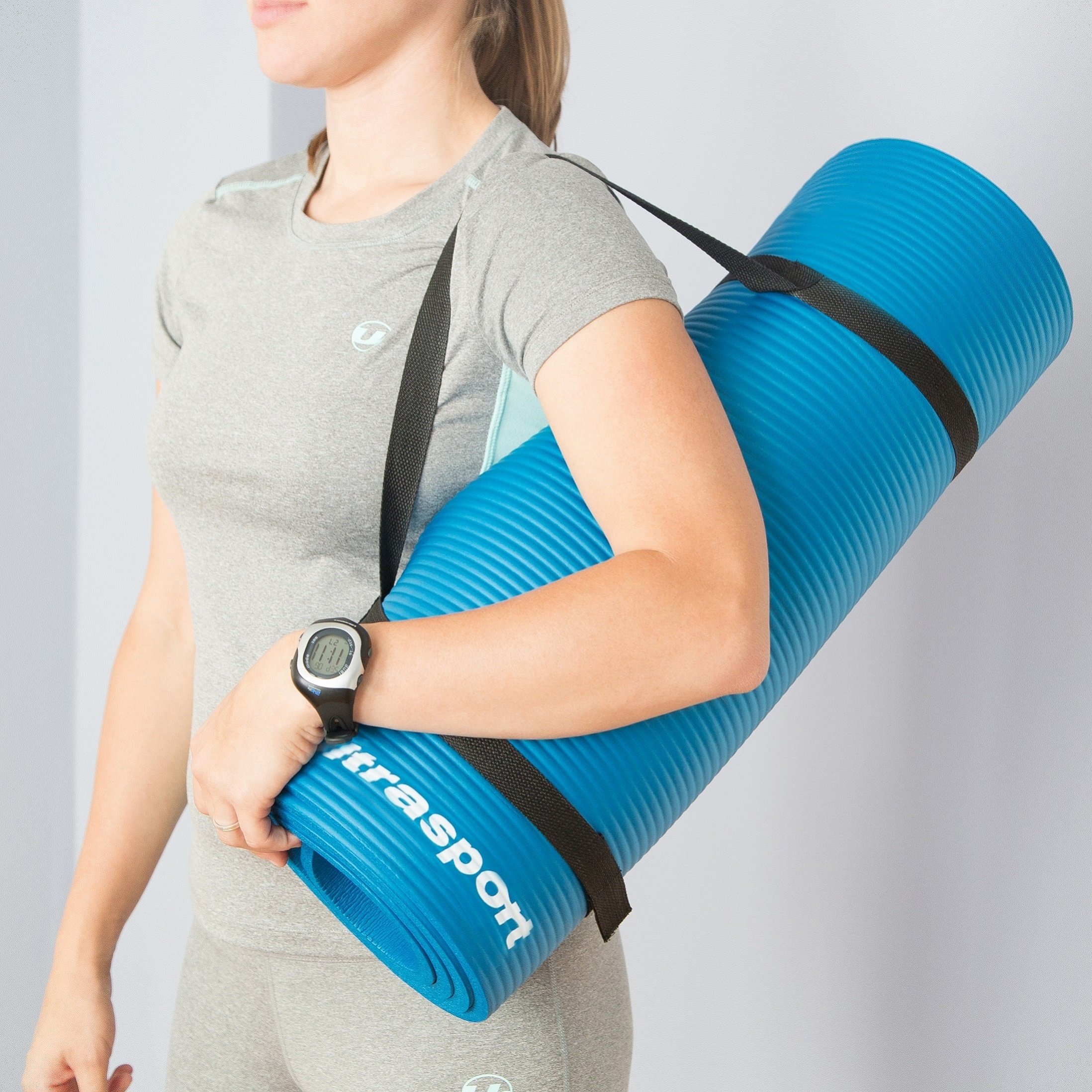 Tapis De Sport NBR Ultrasport - 190x60x1,5 Cm - Pour Yoga, Pilates, Fitness - Antidérapant Et Confortable